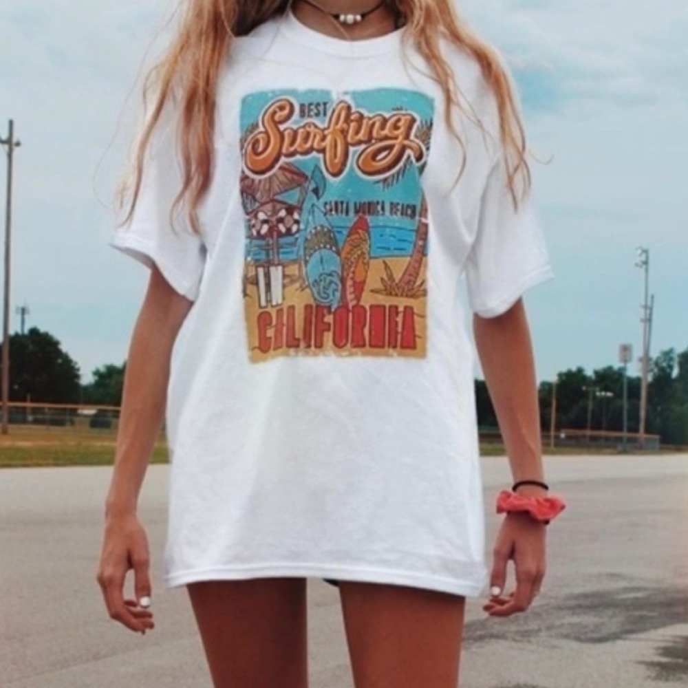 ✿ California Surfing Oversized Tee ✿